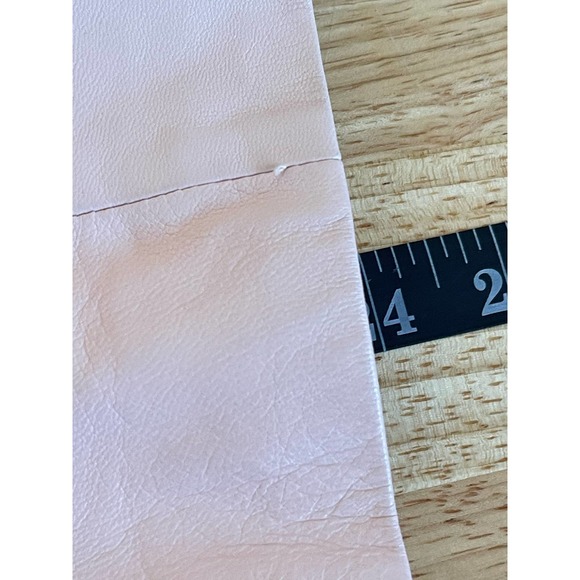 Pink Leather Jacket size 10 - Button front and lined.  Talbots -  Casual, Career - Picture 9 of 10
